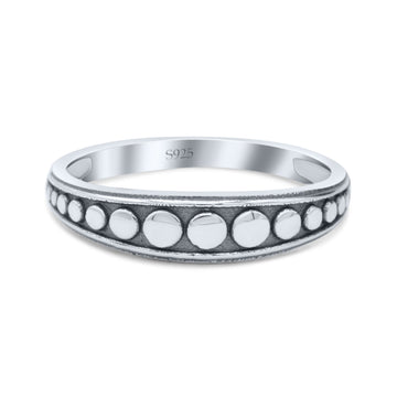 Iconic Vintage Full Moon Phases Beaded Statement Modern Style Oxidized Thumb Band